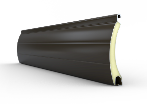 Rolltor RP55 Lamellenfarbe Aluminium Profil Farbe dunkelbraun RAL8019