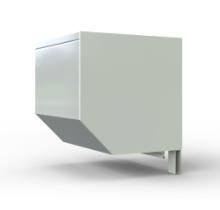 Rolltor Kasten aus Aluminium Farbe grau RAL7038