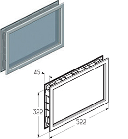 Verglasungs-Typ A - rechteckiges Fenster