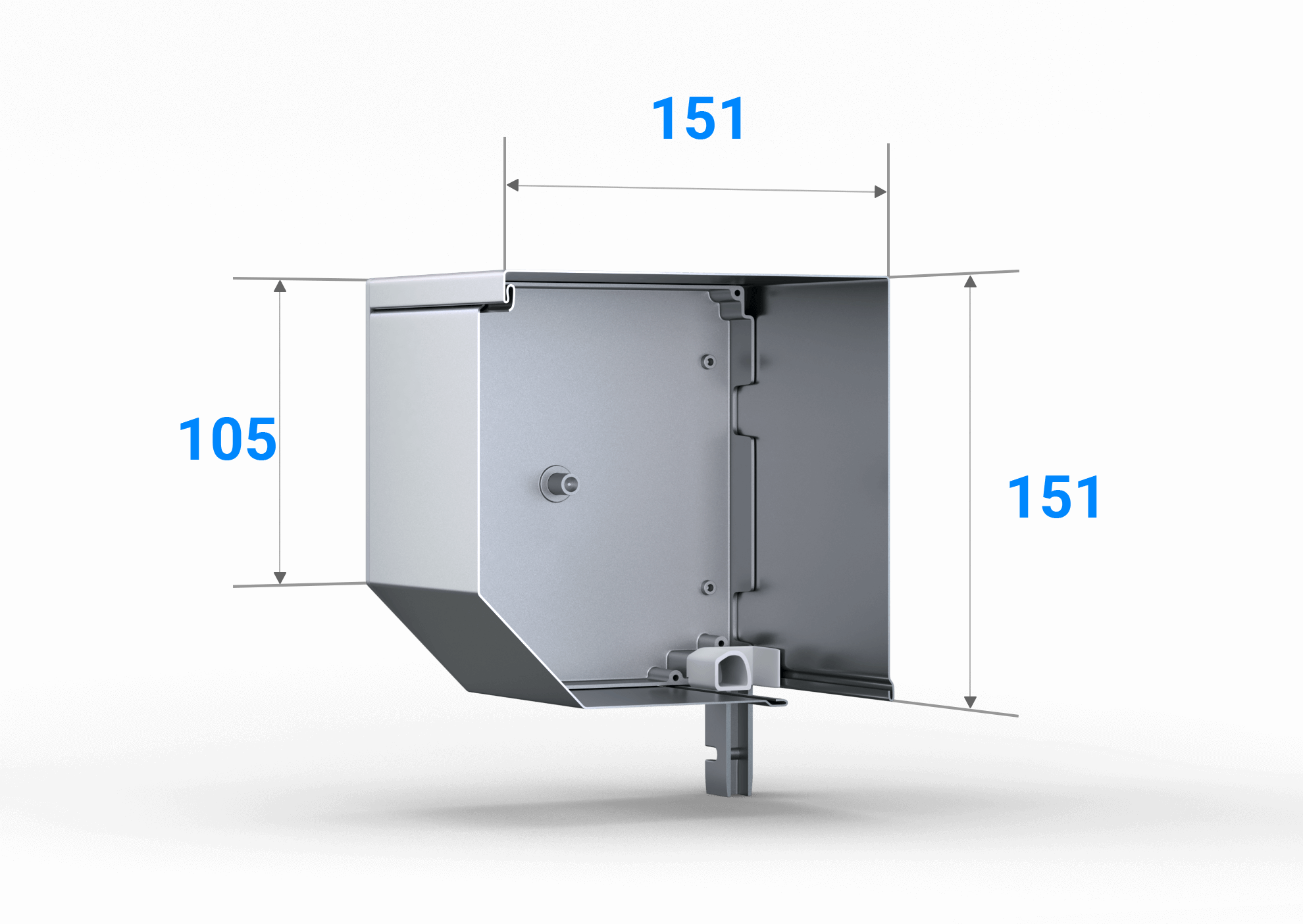 Kastengröße bei Rollladenkasten 150 mm eckig Rollladen Vorbau