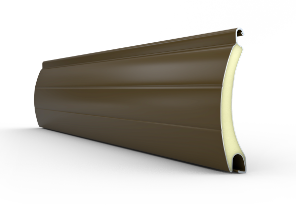 Lamellen Profil aus Aluminium Farbe hellbraun RAL8014