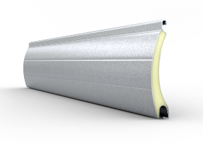 Rolltor Lamellenfarbe Proil aus Aluminium Farbe silber RAL9006