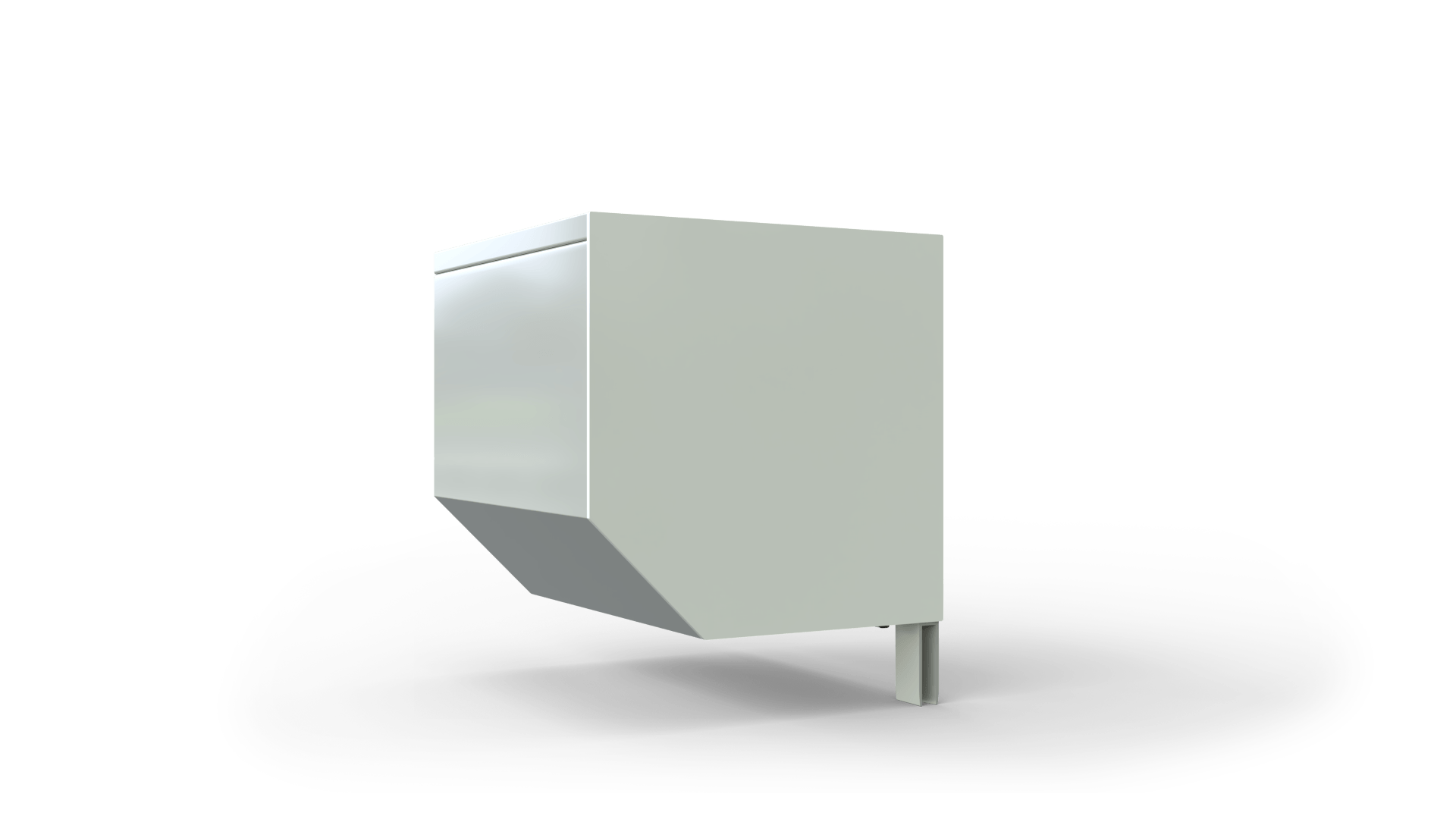 Rolltor Kasten aus Aluminium Farbe grau RAL7038