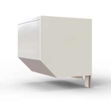 Rolltor Kasten aus Aluminium Farbe hellbeige RAL1013