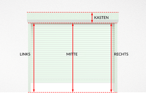 Messen Sie nun die Höhe der lichten Maueröffnung