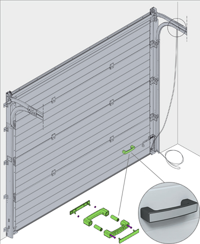 Sektionaltore Standard - Handgriff Montageart