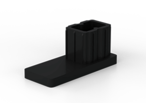 Schwarz schwarze Schienenverschlusskappe für Rollladen Führungsschienen RAL9005