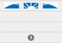 6 Ausführungen der Fenster - Anordnung 3